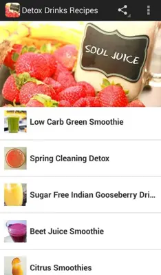 Detox Drinks Recipes android App screenshot 2